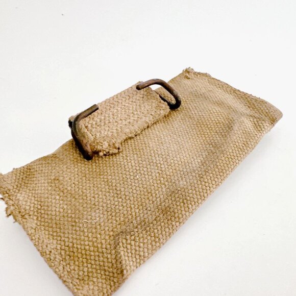 ANTIQUE WWII DRESSING FIRST AID POUCH KHAKI CANVAS - Picture 7 of 11